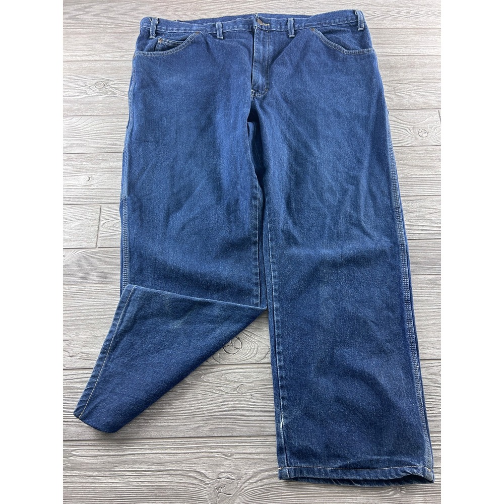 Dickies Mens Relaxed Fit Carpenter Jeans Blue Denim 44x30 Workwear Pants 1670